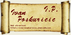 Ivan Poskuričić vizit kartica